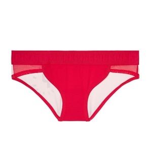New Victoria’s Secret PINK Logo Mesh Bikini Panty - Small